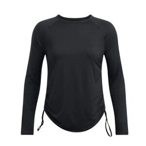 Under Armour Women's Top Loose fit UA Motion Longline Long Sleeve Black NWT